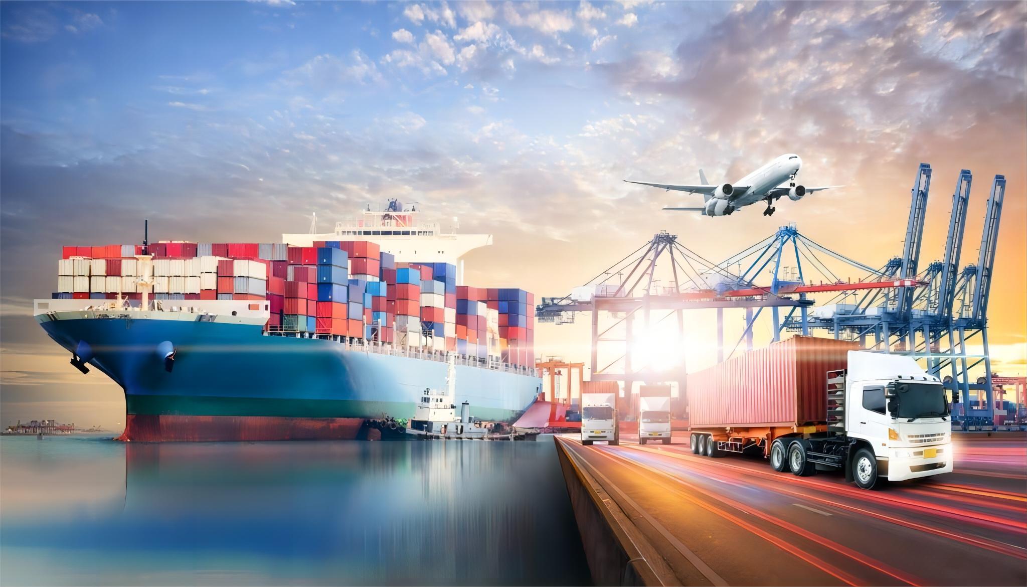 Professional logistics manager reviewing shipping documents