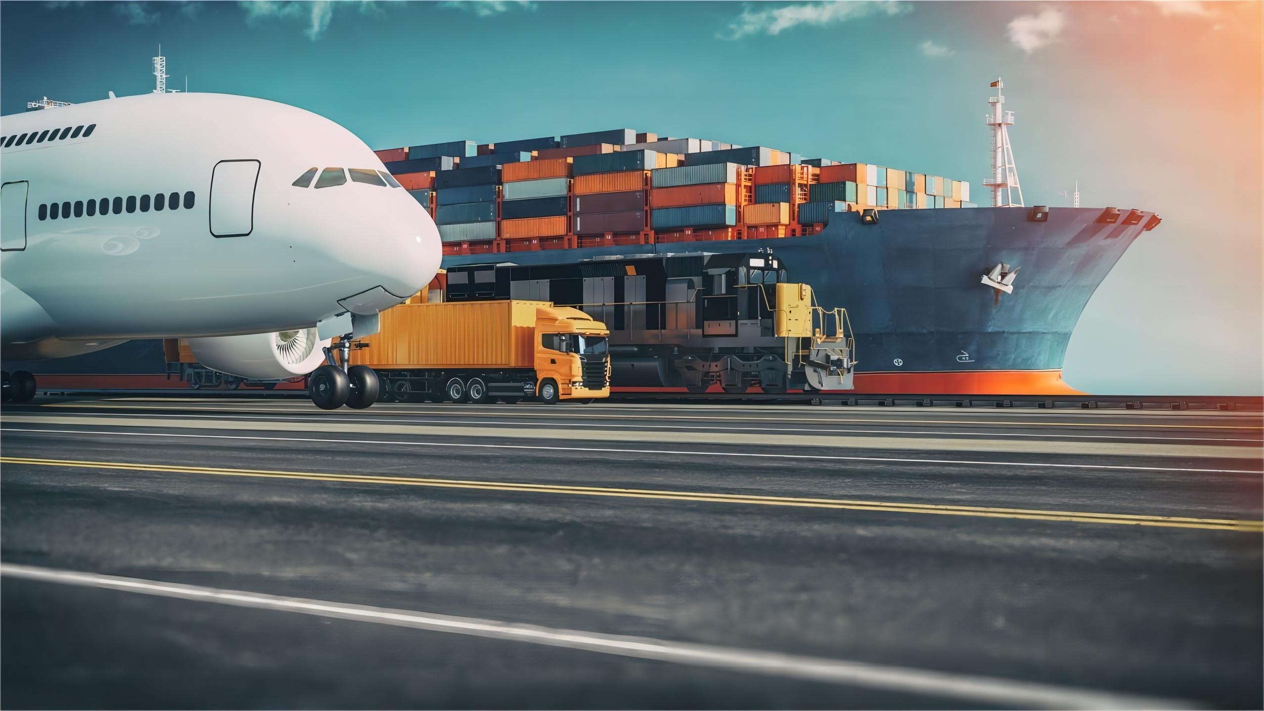 Container ship at a busy Chinese port representing affordable freight forwarding services
