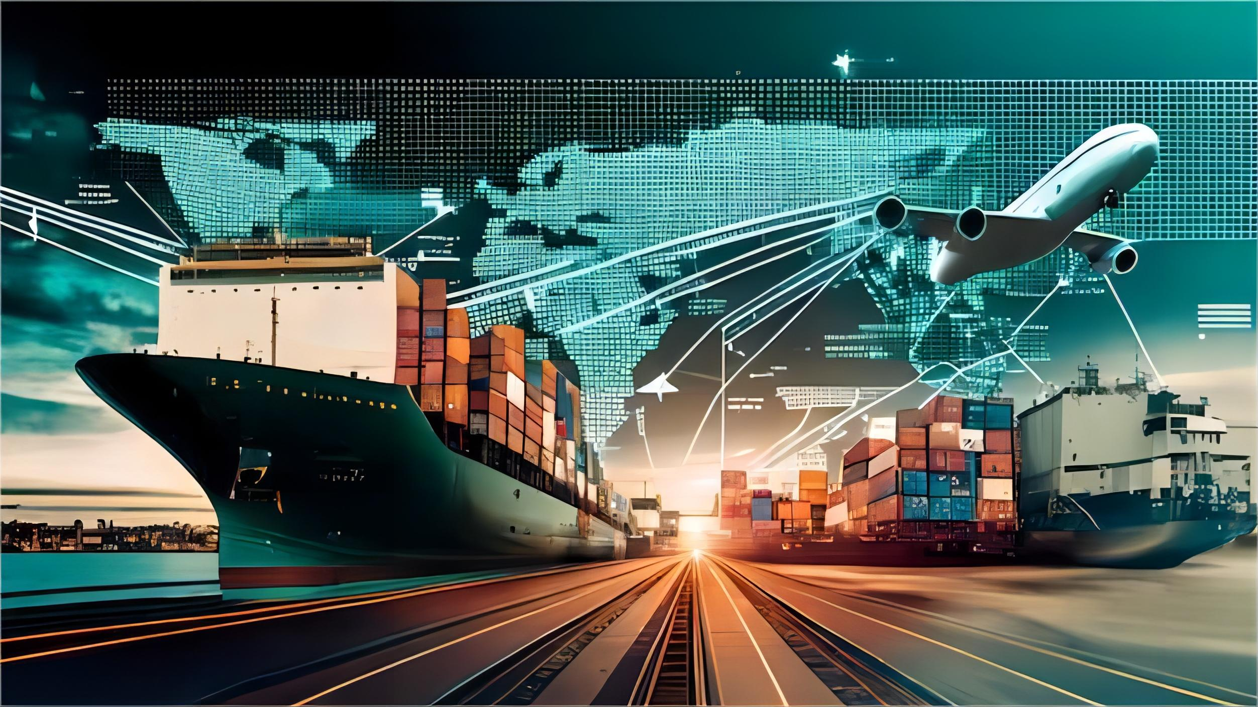 Container ship transporting cargo from China to the USA
