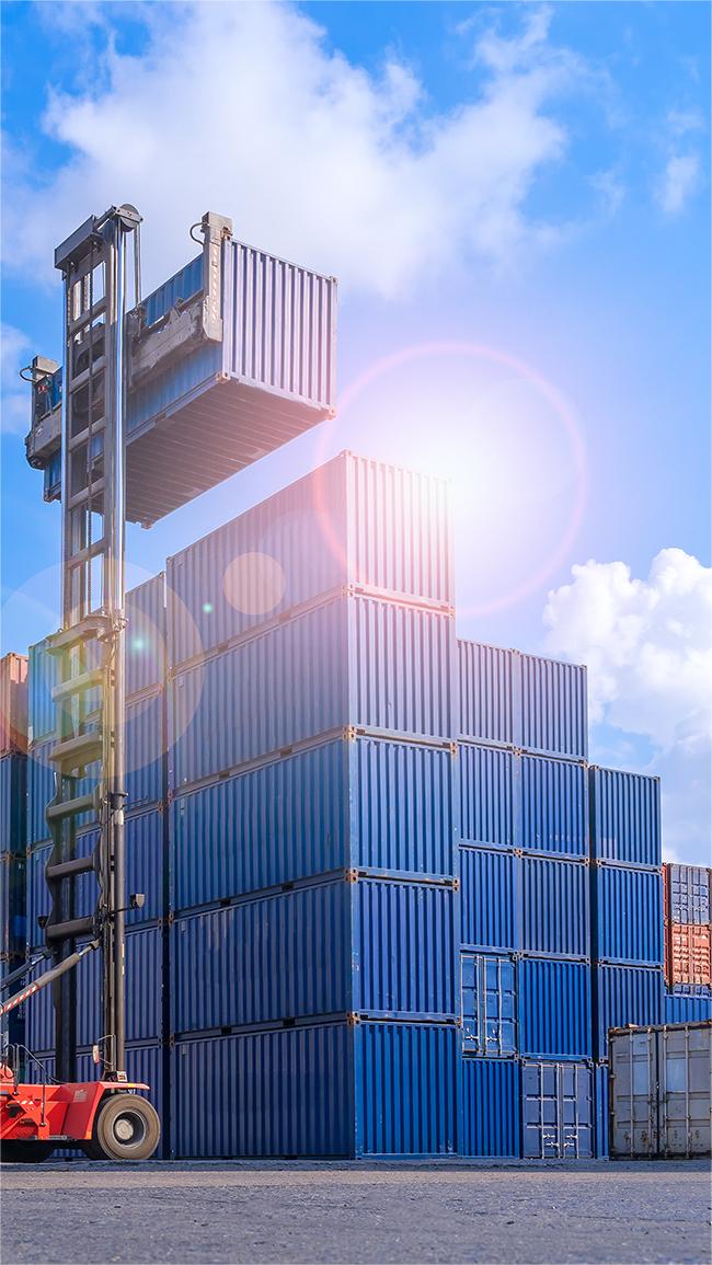 Logistics warehouse for cargo handling and consolidation