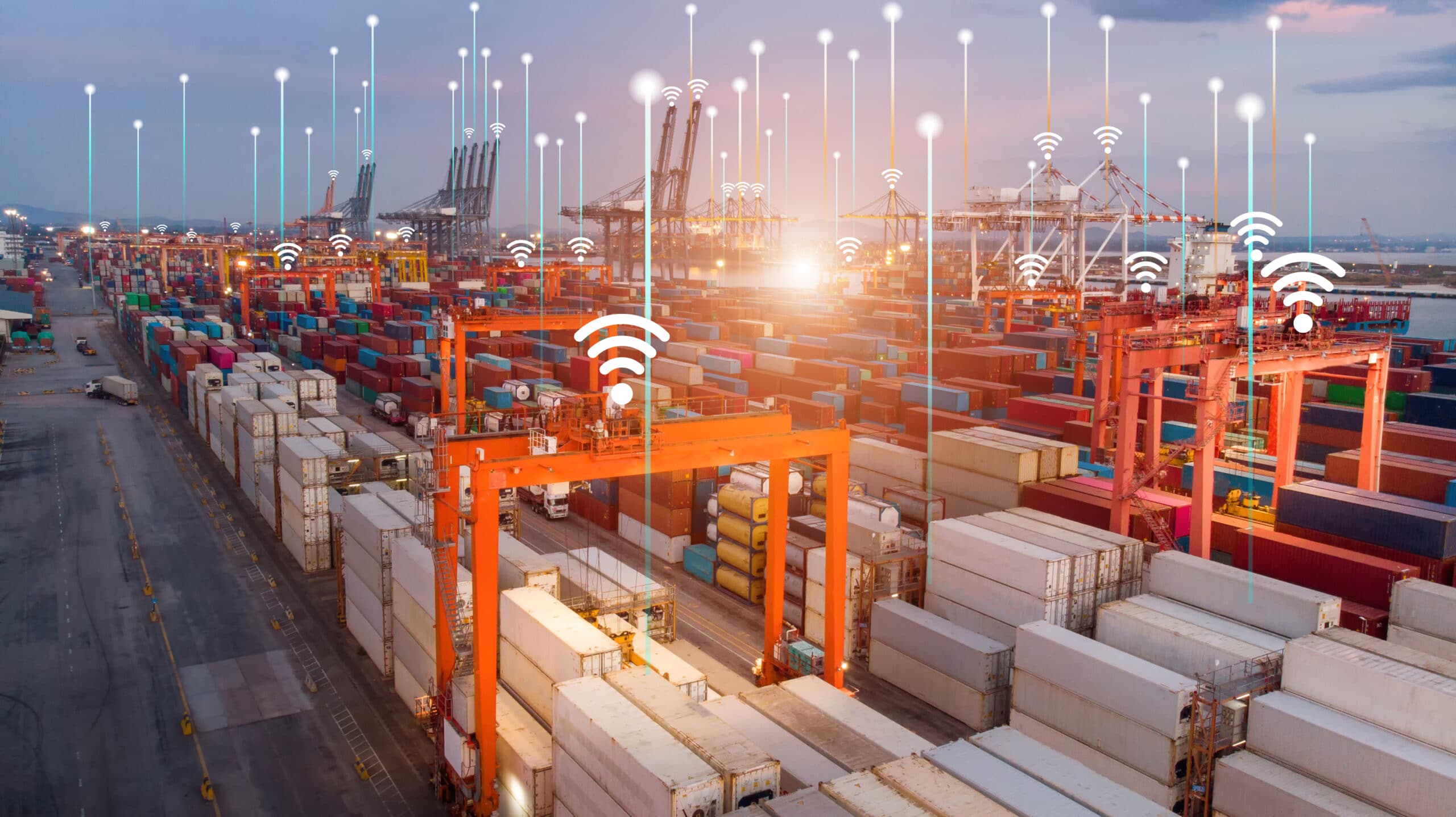 Warehouse workers preparing cargo for international export from China