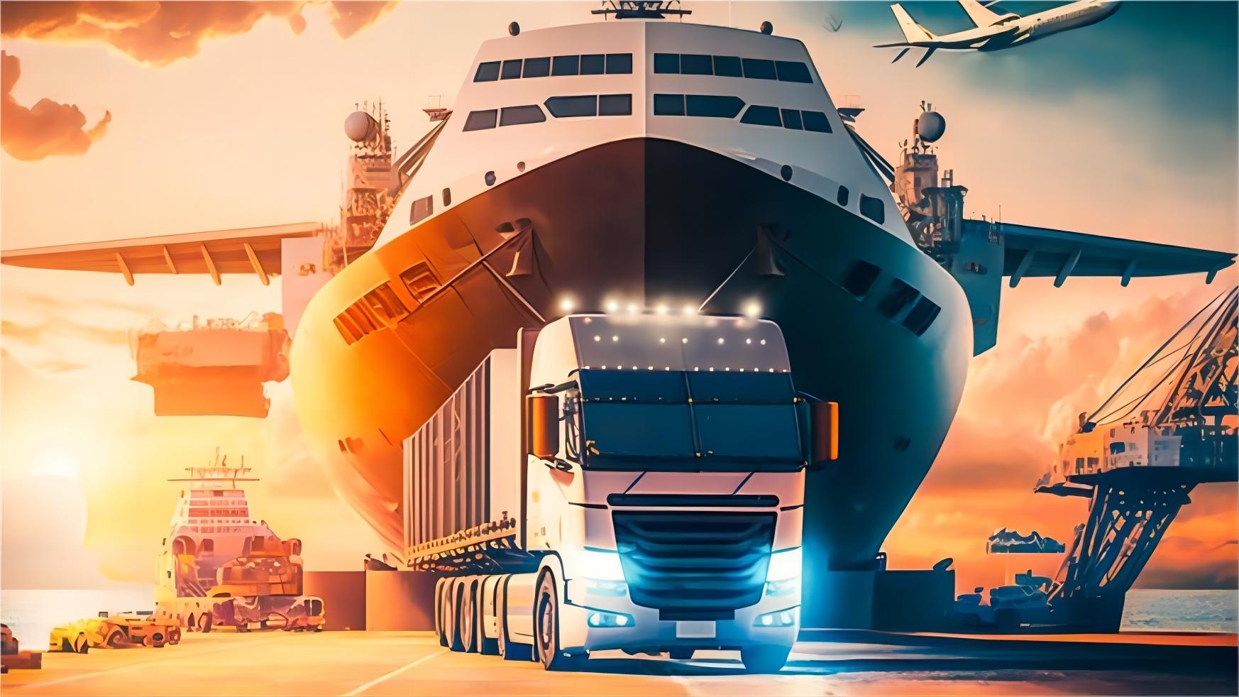 Logistics warehouse processing packages for Saudi Arabia